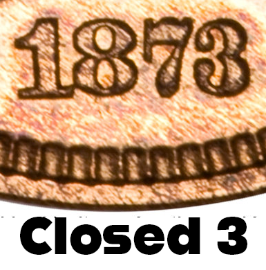 1873 Indian Head Cent Closed 3